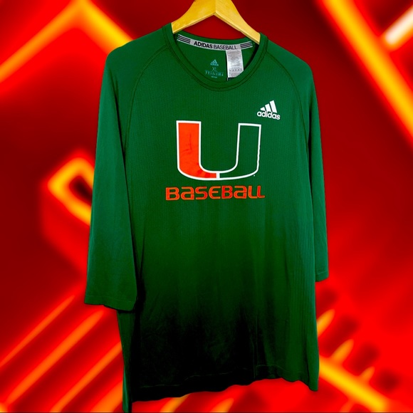 NWT Official Miami Hurricanes Adidas Baseball Jersey Shirt - Picture 3 of 8